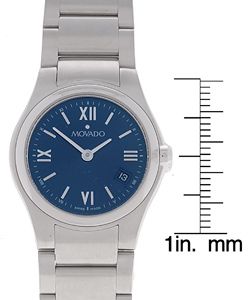 Movado Viro Womens Blue Dial Steel Watch