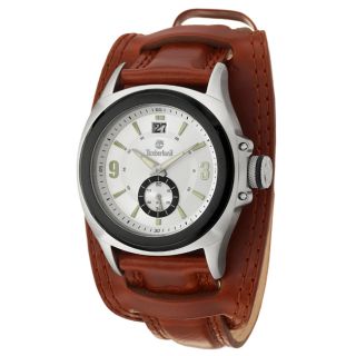 Timberland Mens Block Island Stainless Steel and Leather Quartz