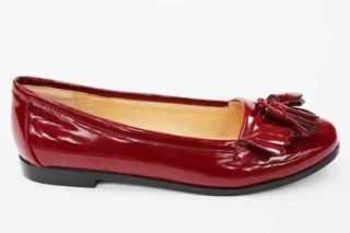 Kate Simmons Damen Loafer mit Fransen Rot Schuhe