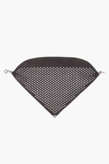 Alexander Wang Black Perforated Leather Bandanna for women