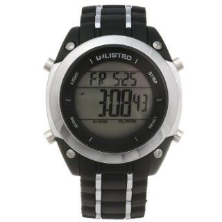 Unlisted by Kenneth Cole Mens White Rubber Strap Digital Watch UL1206