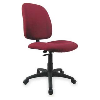 Approved Vendor 2UMT6 Task Chair, Armless, Burgandy, Fabric