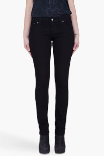 Nudie Jeans Black Tight Long John Organic Jeans for women