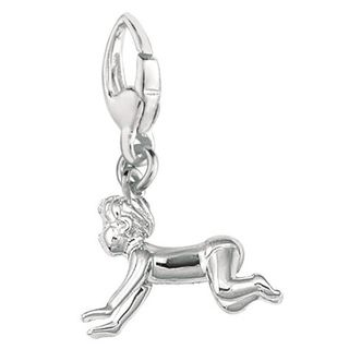 Sterling Silver Large Crawling Baby Charm