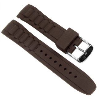 Morellato Tipo Ersatzband Uhrenarmband Silikon Band Braun 20mm passend