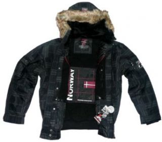 Dicke Winter Jacke Geographical Norway Artic schwarz check: 