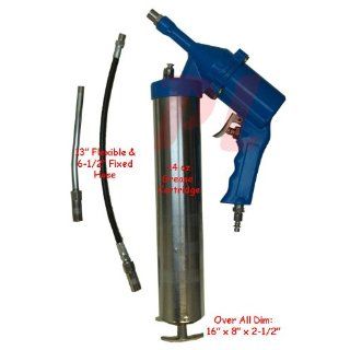 14 oz AIR Pneumatic GREASE Dispenser PISTOL GUN w/ 2 Hoses  
