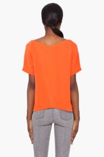 Surface To Air Orange Kim A Line Blouse for women