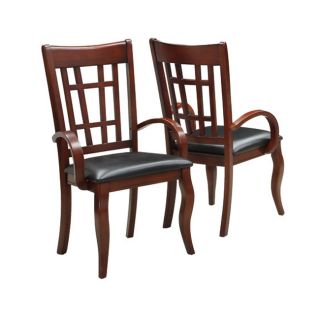 Dark Cherry and Leatherette Armchairs (Set of 2) Today $275.99