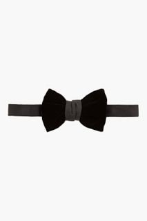 Yves Saint Laurent Black Velvet And Silk Bow Tie for men