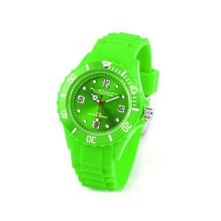 Alienwork Silikon Uhr Grün Unisex Armbanduhr Wasserdicht 3ATM
