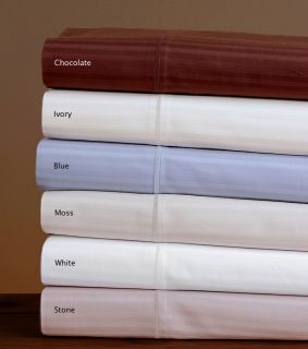 Sateen 600 Thread Count Pima Cotton Stripe Sheet Set