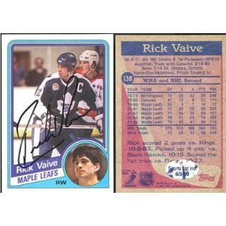 Toronto Maple Leafs Signed 1984 Topps Card # 138 Vintage Rare SL COA