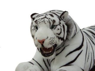 Riesiger 130cm großer weisser BRUBAKER Tiger mit Zähnen Stofftiger