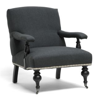 Baxton Studio Galway Gray Linen Arm Chair Today: $400.99 Sale: $360.89