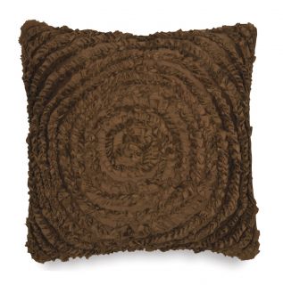 Victoria Dupioni Silk Brown Ruffles Throw Pillow Today $98.89 Sale $