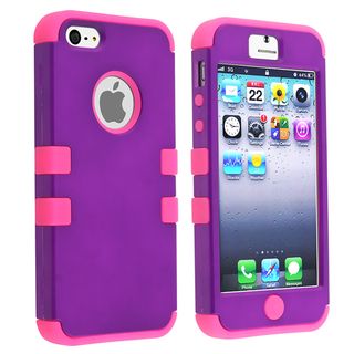 BasAcc Pink/ Purple Hybrid Case for Apple iPhone 5