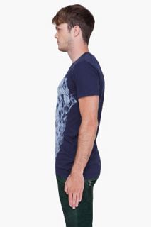 Balmain Navy Lion Impression T shirt for men