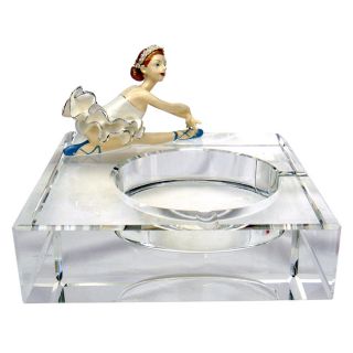 Cristiani Limited Edition Crystal Ashtray with Pewter Ballerina Today