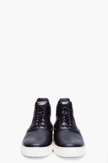 Alejandro Ingelmo Black Leather Dean Sneakers for men