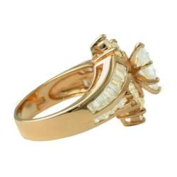 Ultimate CZ 18K Gold over Sterling Silver Cubic Zirconia Ring