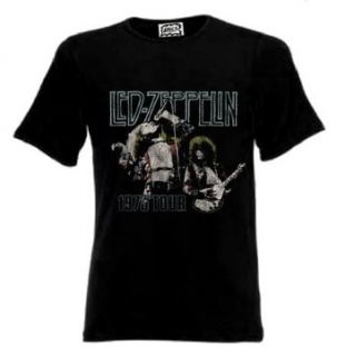 Led Zeppelin   75 Page Plant (T Shirt, schwarz): Bekleidung