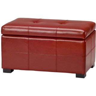 Maiden Tufted Brown Bicast Leather Storage Bench Today $202.99 Sale