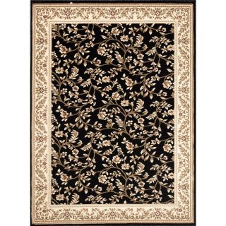 Machine Woven Wilton Black Floral (53 x 74) Today $153.99
