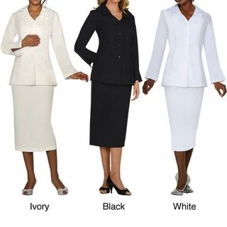 Divine Apparel Womens Plus Size Classic Fashion Skirt Suit