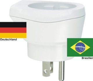 Design Reisestecker Adapter für Brasilien auf Deutschland