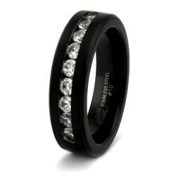 Stainless Steel Cubic Zirconia Fashion Ring