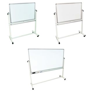 Luxor Mobile White Double Sided Reversible Dry Erase Adjustable