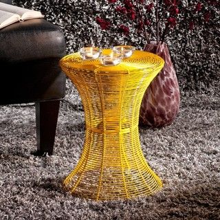 Cordoba Indoor/Outdoor Yellow Round Side Table
