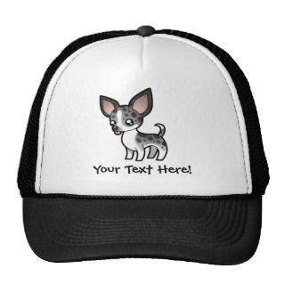 Cartoon Chihuahua (merle smooth coat) hats by SugarVsSpice